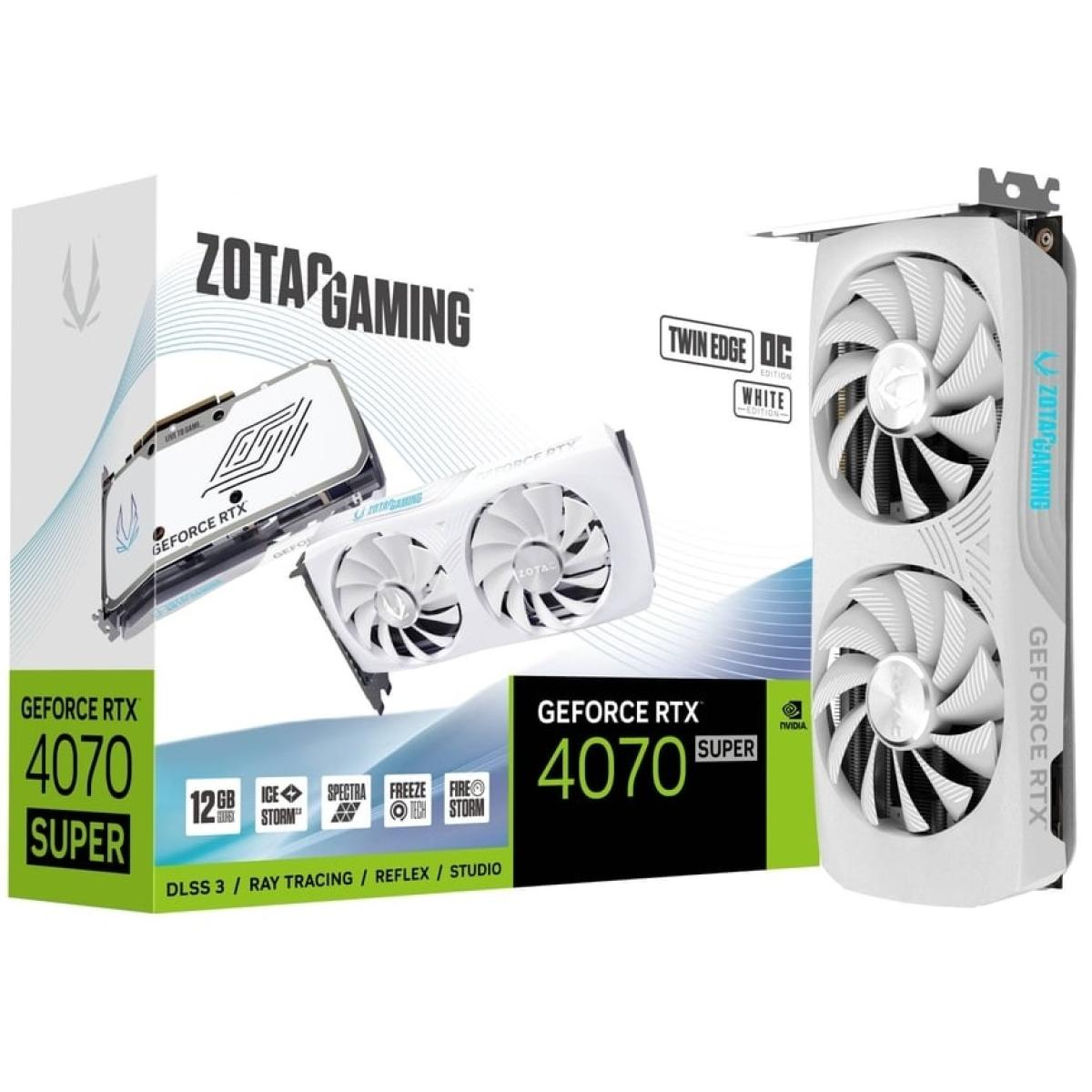 ZOTAC GAMING GeForce RTX 4070 SUPER Twin Edge OC WHITE Edition 12GB GDDR6X - Graphics Card ZOTAC GAMING GeForce RTX 4070 SUPER Twin Edge OC WHITE Edition 12GB GDDR6X - Graphics Card